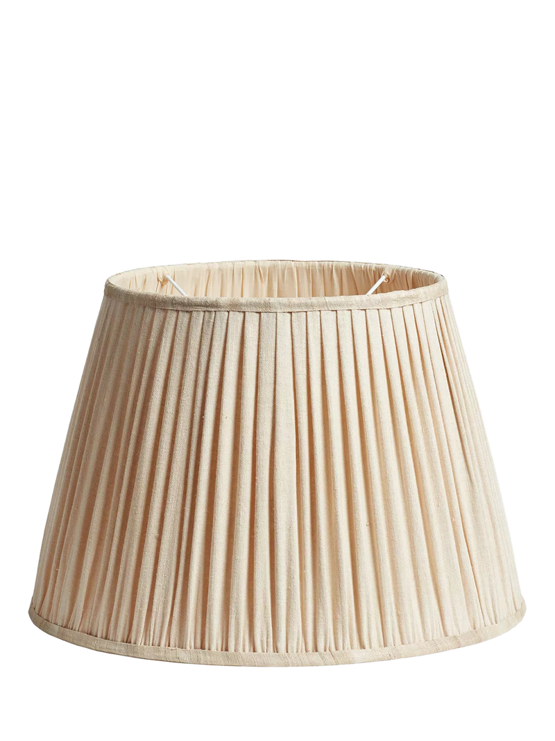 OKA pleated linen lampshade Oyster 45cm, imported from the UK