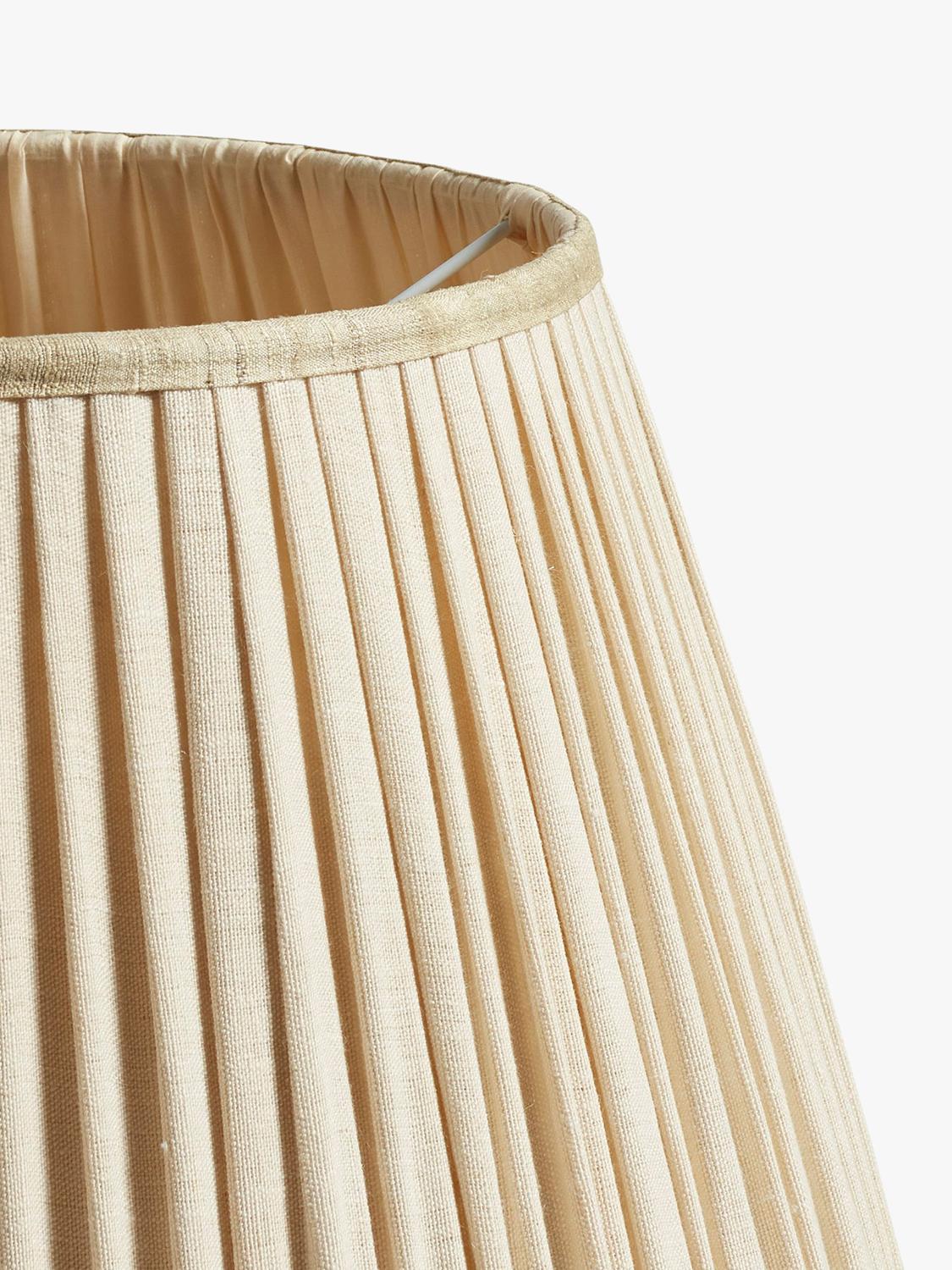 OKA pleated linen lampshade Oyster 45cm, imported from the UK