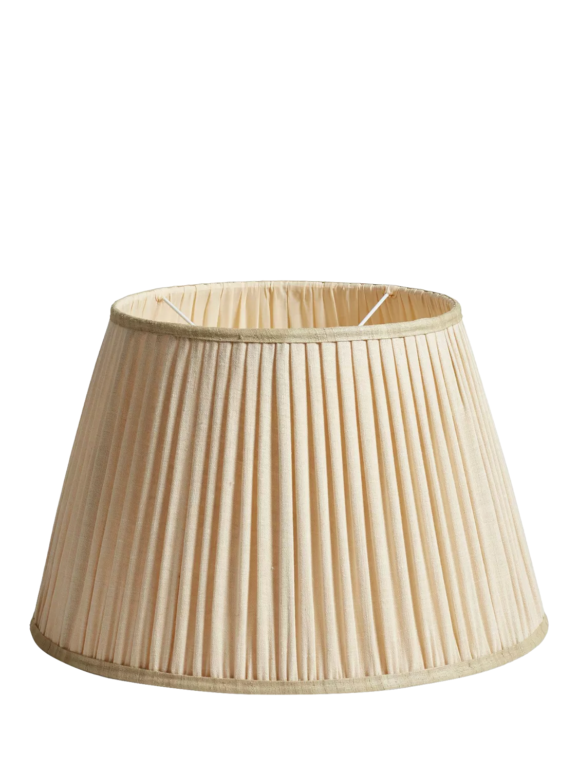 OKA Archibald pleated linen lampshade 50cm oyster (British brand)