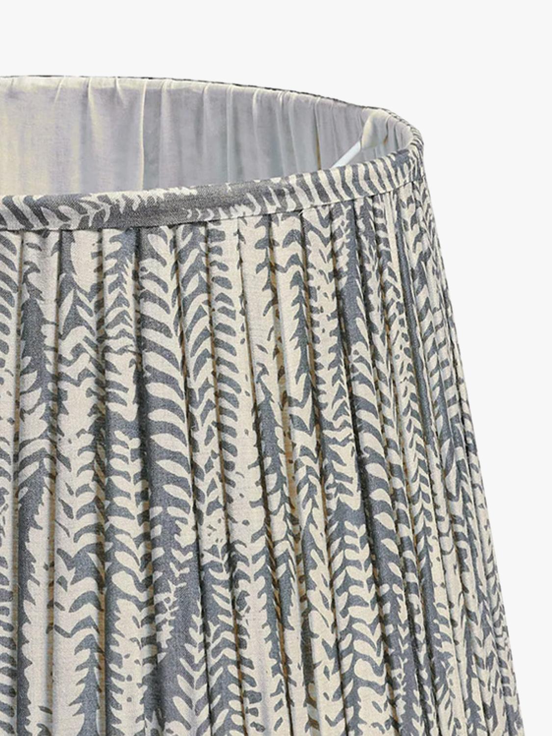 OKA Elemeri pleat lampshade heron blue 35cm - British product