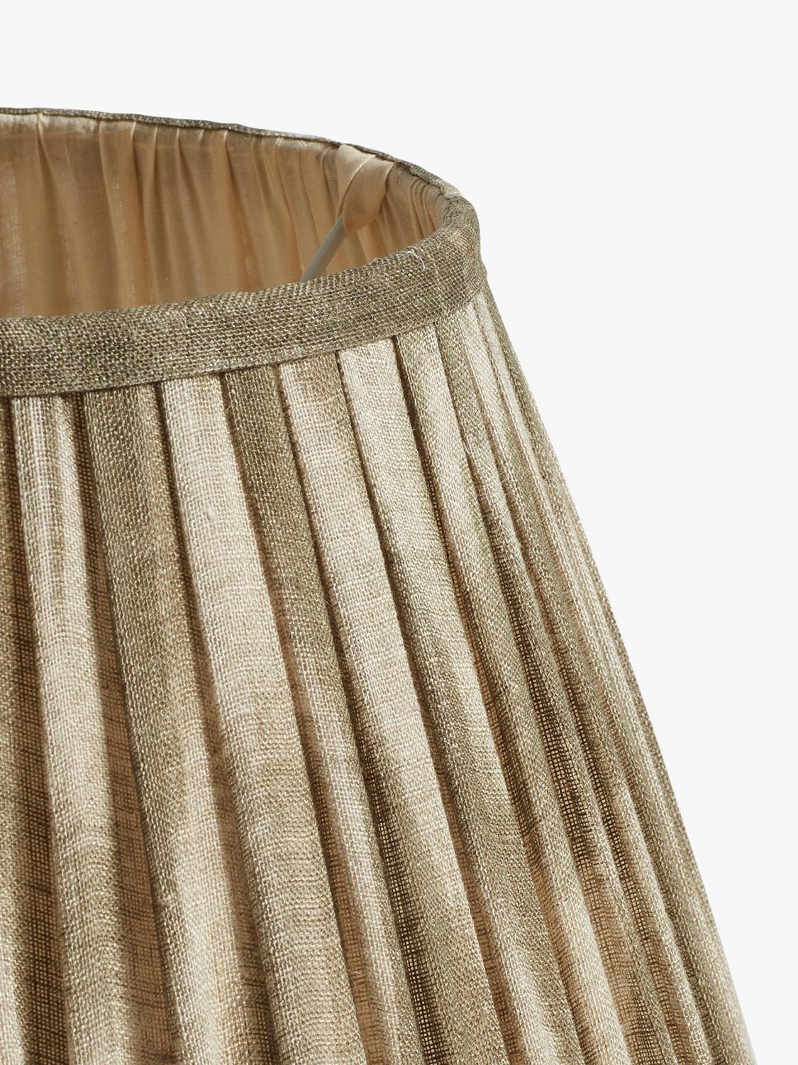 OKA Lillian Ikat Pleat lampshade olive 45cm (British brand)