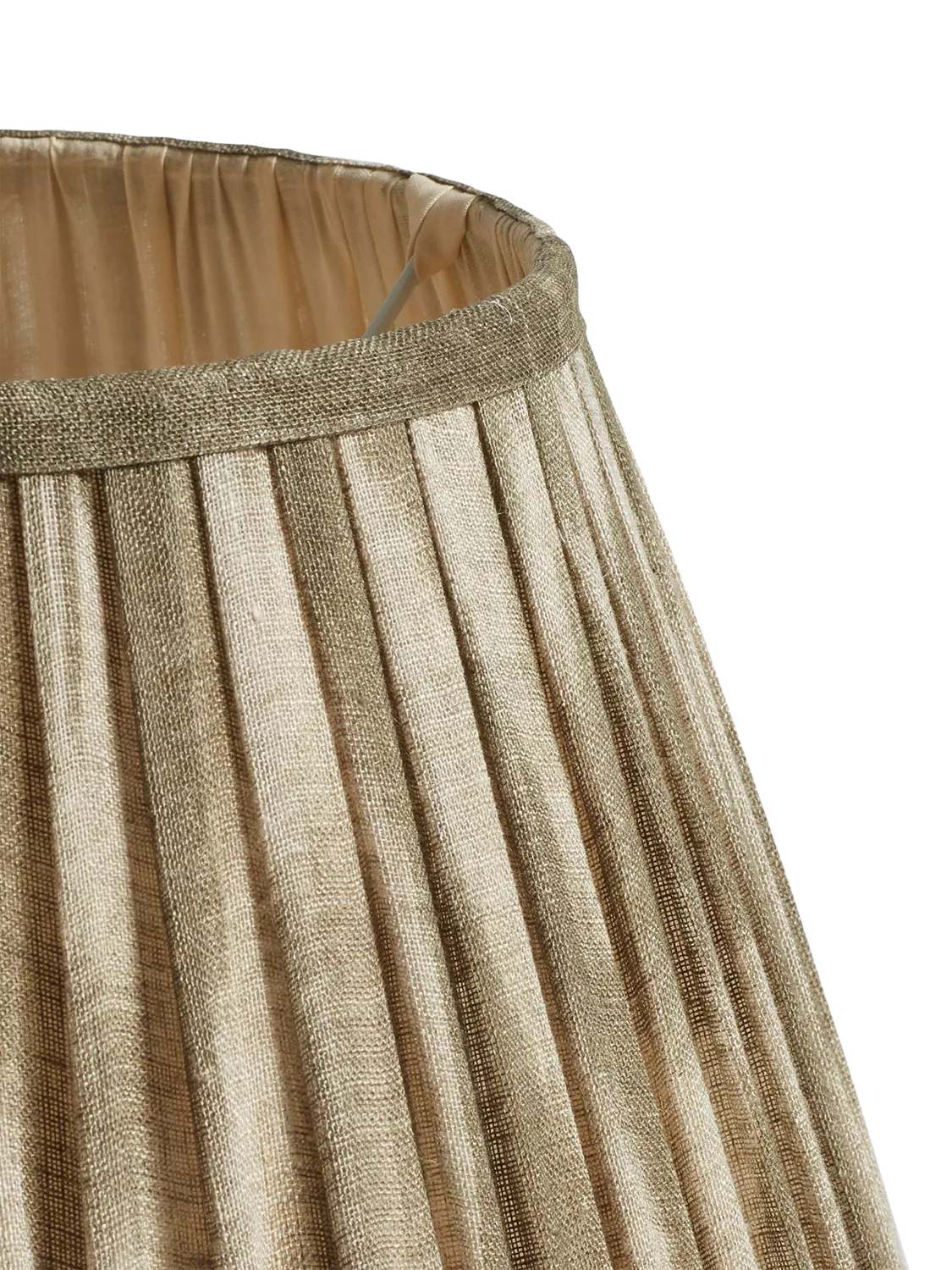 OKA Lillian Ikat Pleat Lampshade olive 50cm - British product