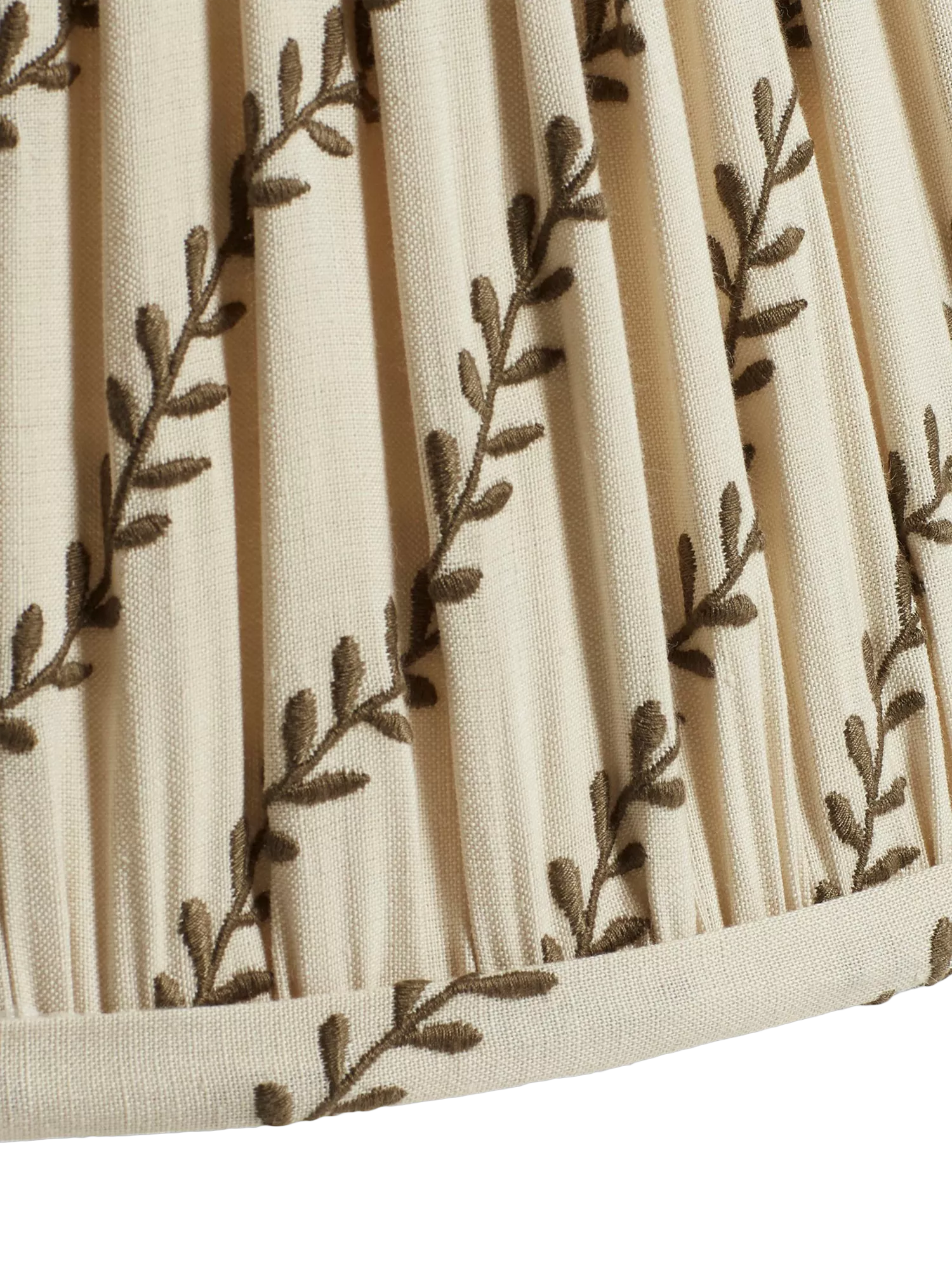 OKA Delen Leaf Pleat Drum Lampshade 35cm Spruce (British brand)