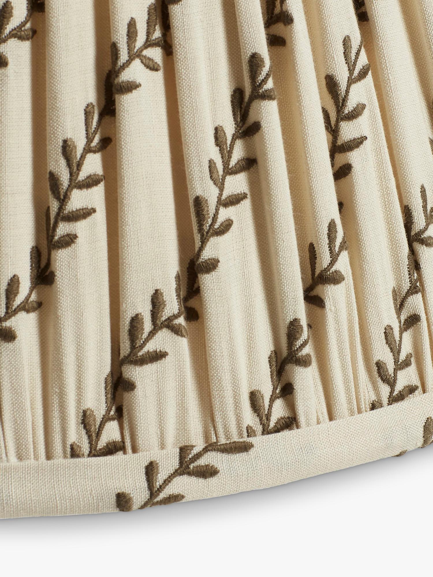 OKA Delen Leaf Pleat Drum Lampshade 35cm Spruce (British brand)