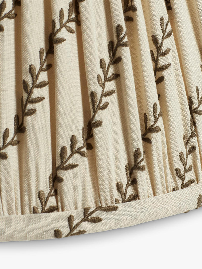 OKA Delen Leaf Pleat Drum Lampshade 35cm Spruce (British brand)