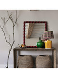 OKA wall mirror Chinese red 81x91cm, imported from the UK