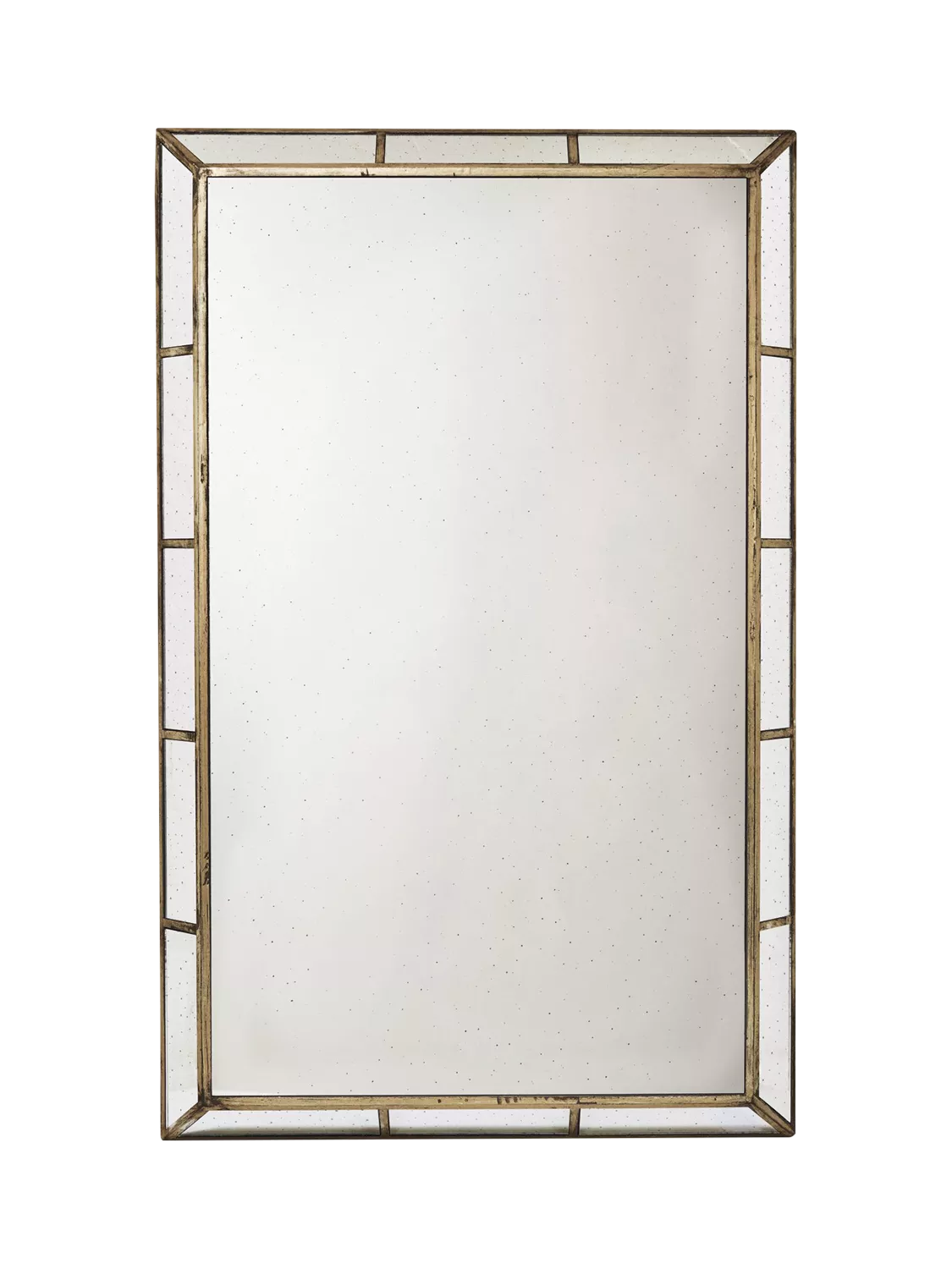 OKA antiqued glass wall mirror with bronze frame 150x89cm, imported from UK