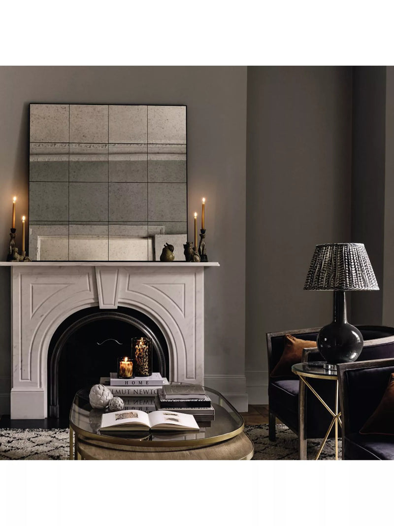 OKA square wall mirror antiqued glass 120x120cm - British product