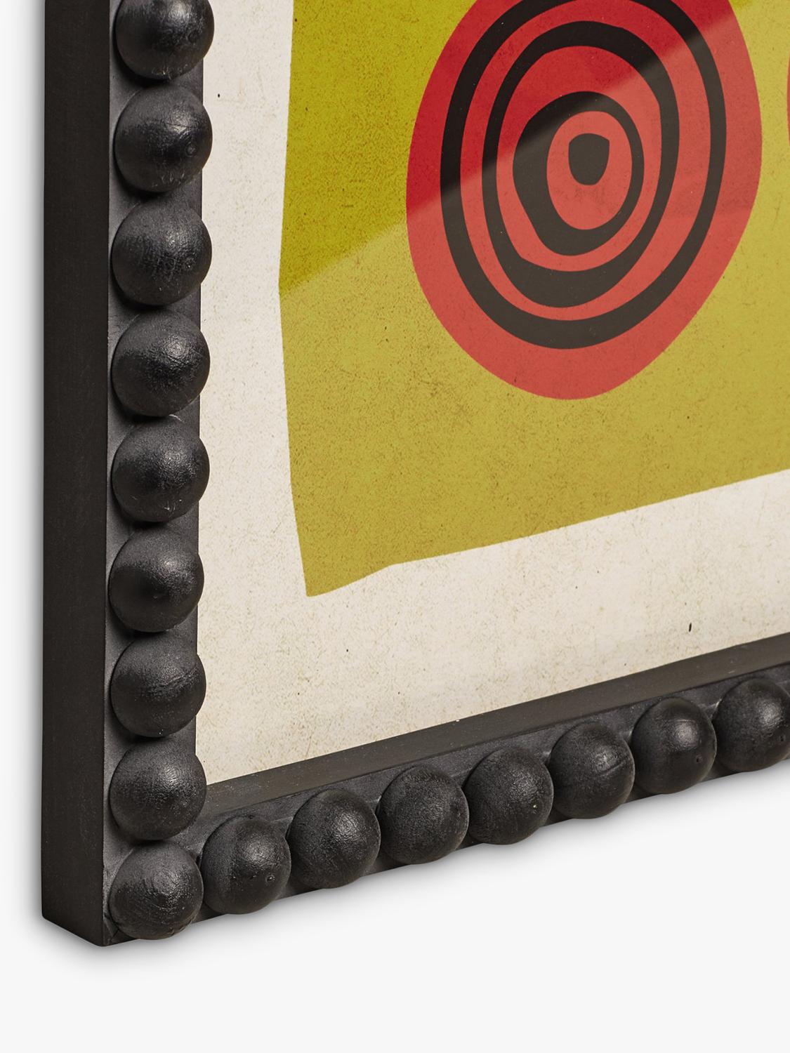OKA Dera framed abstract bobble prints 48x36cm, imported from the UK