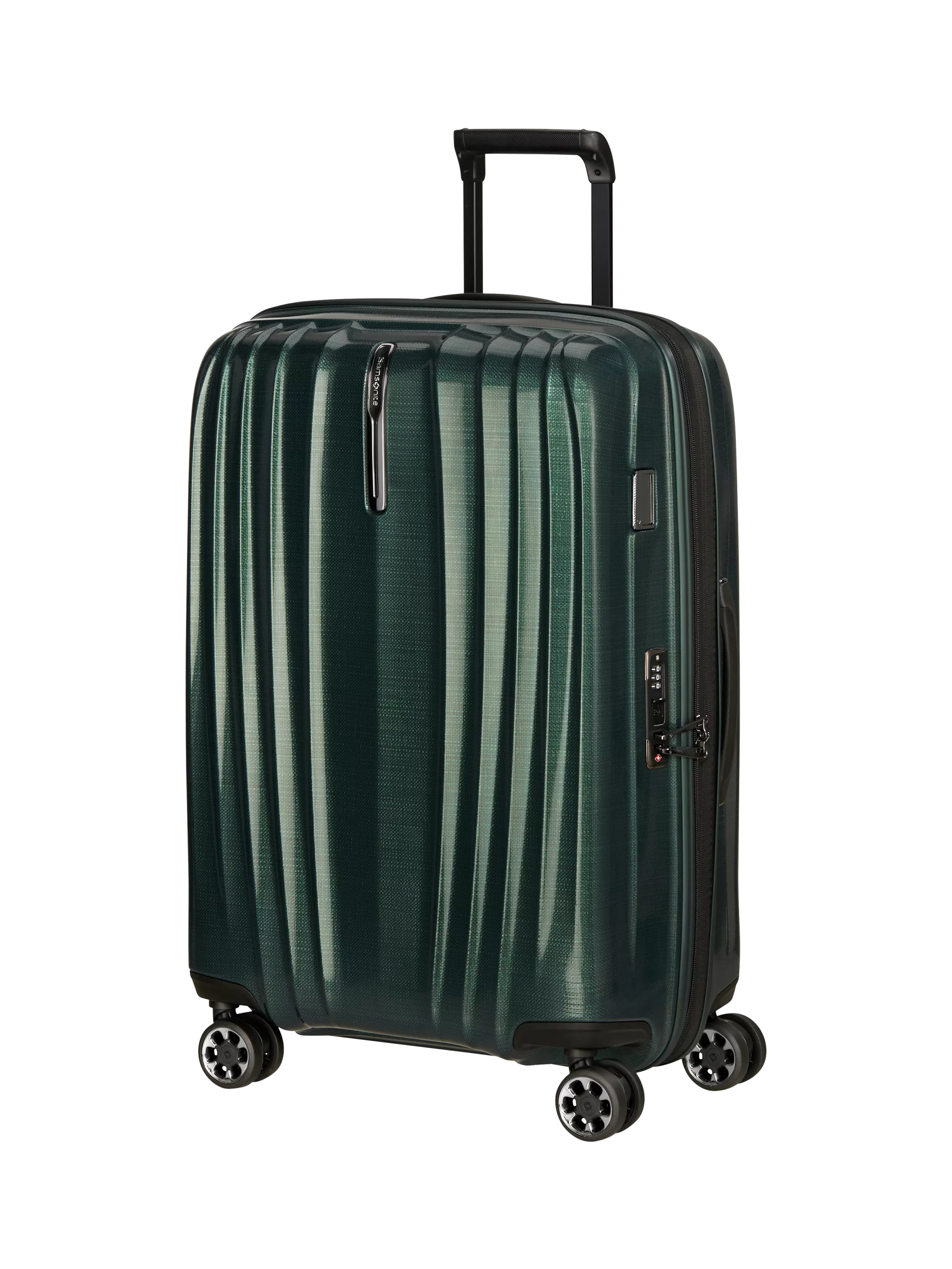 Samsonite Nexis 70cm Expandable Double Wheel Medium Suitcase, 91L, Deep Forest