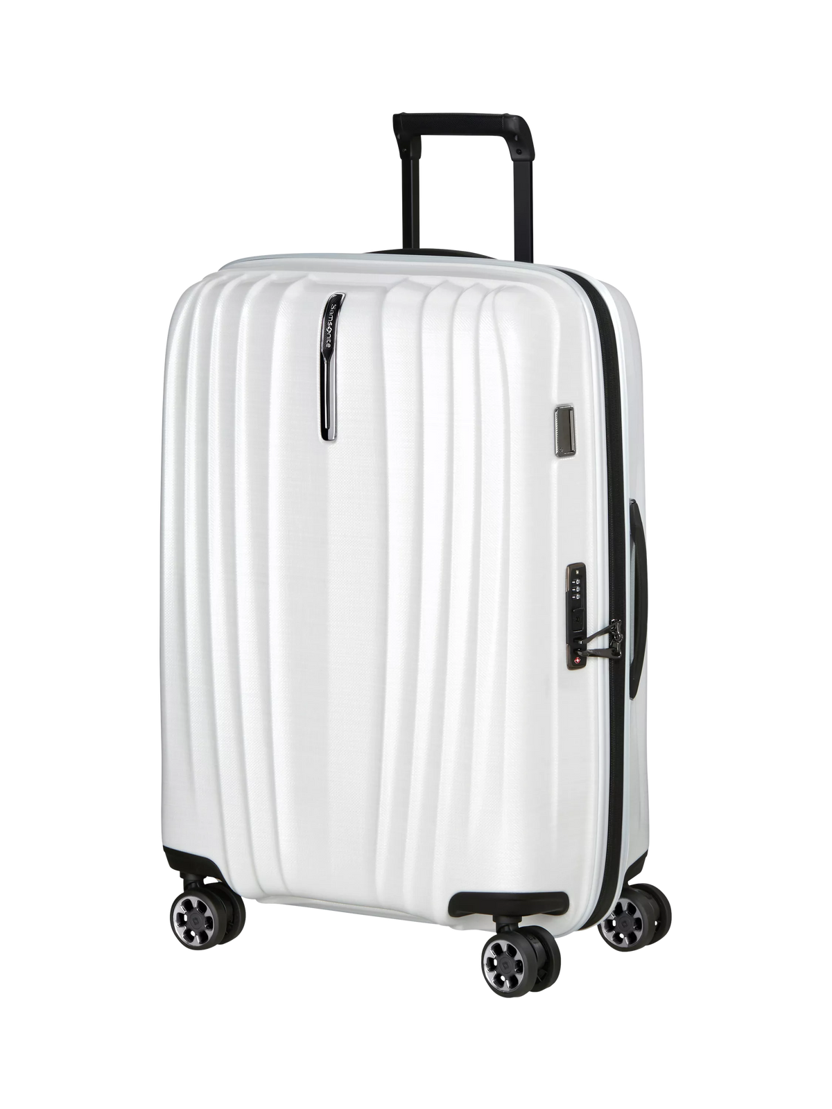 Samsonite Nexis 70cm Expandable Double Wheel Medium Suitcase, 91L, Cotton White