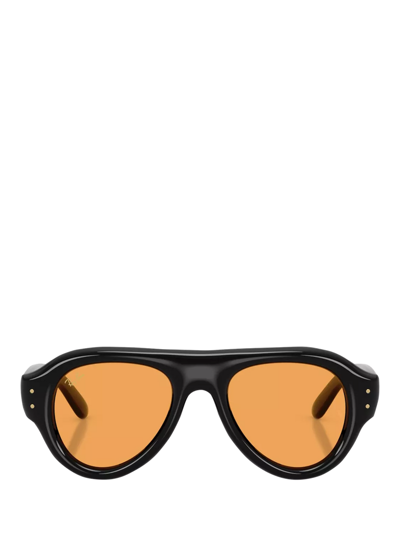 Ray-Ban round sunglasses black and orange, UK version