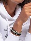 THOMAS SABO woven leather bracelet black silver (British brand)