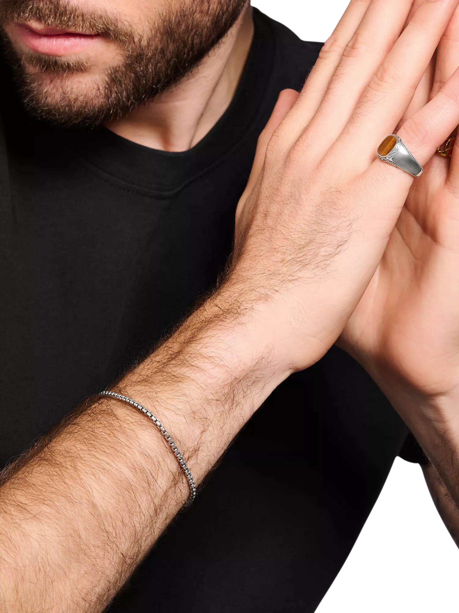 Thomas Sabo oxidised silver chain bracelet 19cm, imported from the UK