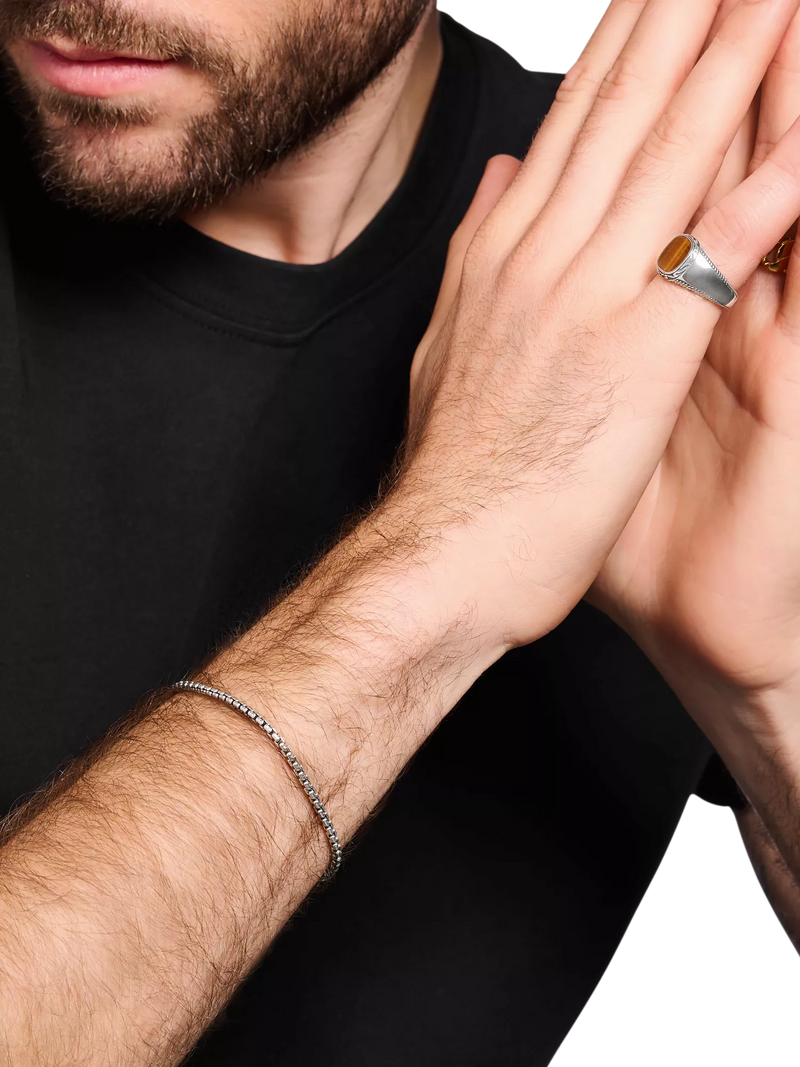 Thomas Sabo oxidised silver chain bracelet 19cm, imported from the UK