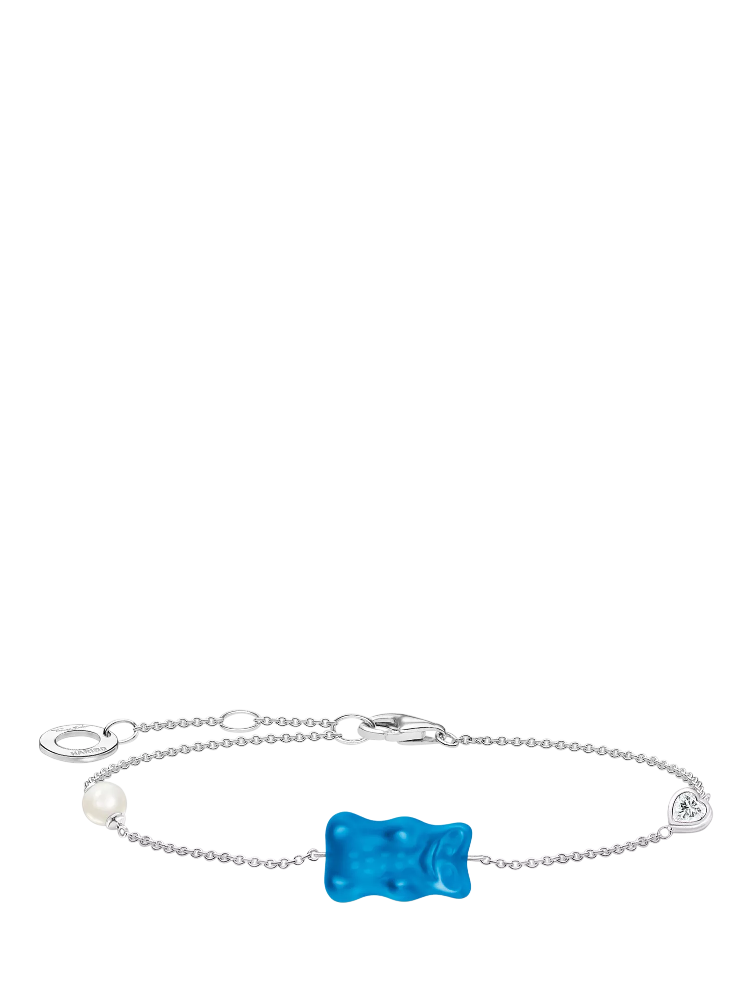 THOMAS SABO Goldbear chain bracelet blue crystal pearl - British product