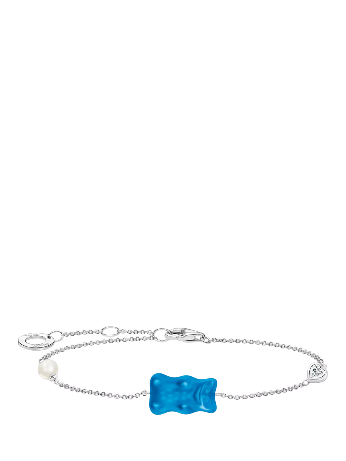THOMAS SABO Goldbear chain bracelet blue crystal pearl - British product