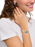 THOMAS SABO Goldbear chain bracelet blue crystal pearl - British product