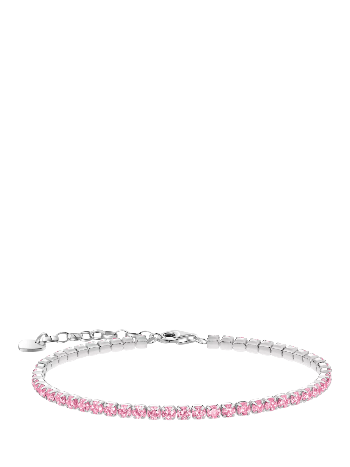THOMAS SABO pink cubic zirconia tennis bracelet adjustable 16-19cm - British product