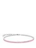 THOMAS SABO pink cubic zirconia tennis bracelet adjustable 16-19cm - British product