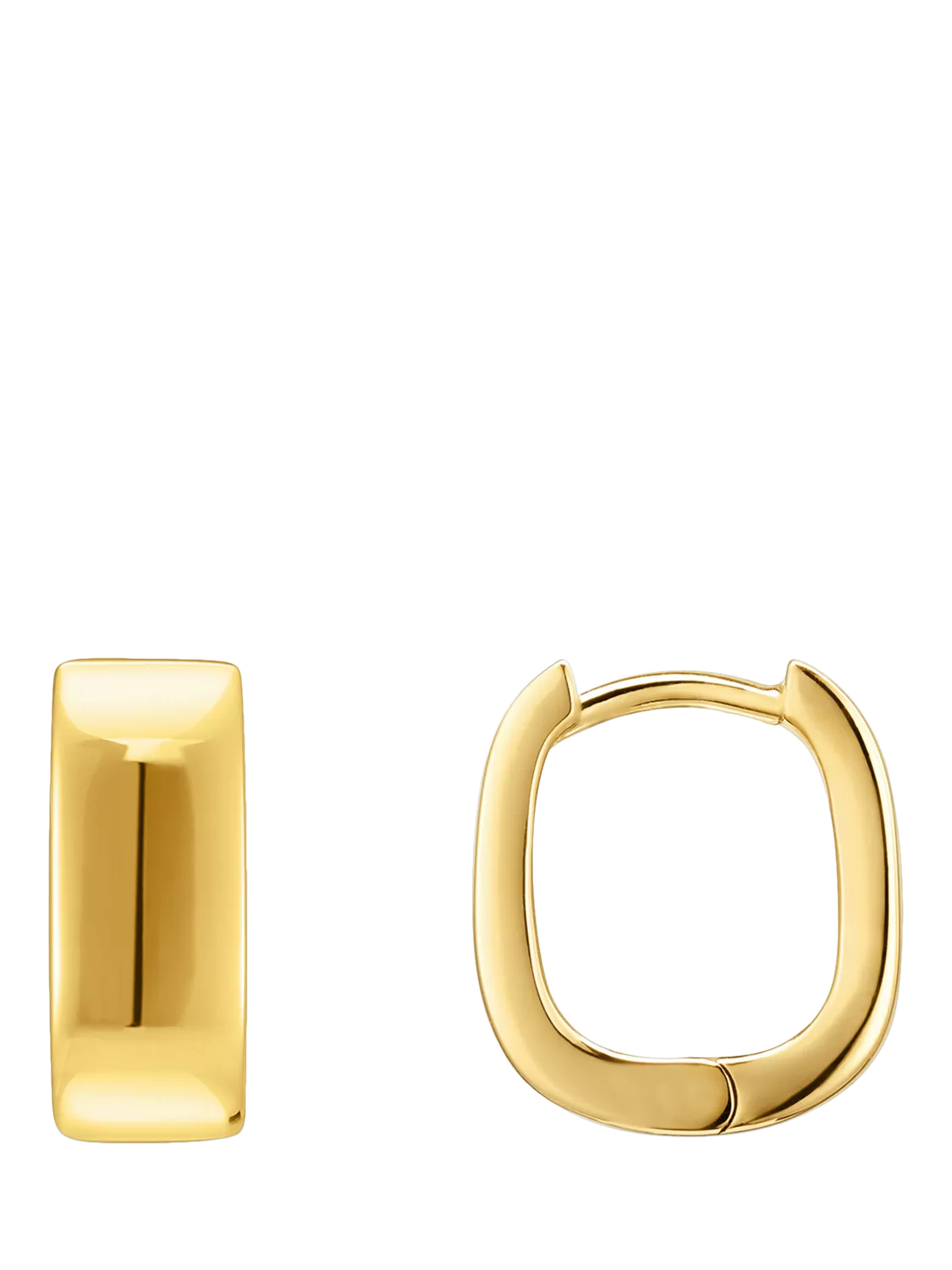 THOMAS SABO gold squared hoop earrings, imported from the UK