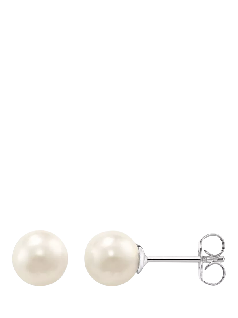 THOMAS SABO freshwater pearl stud earrings silver white - British product