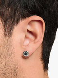 THOMAS SABO cubic zirconia stud earrings silver black, imported from the UK