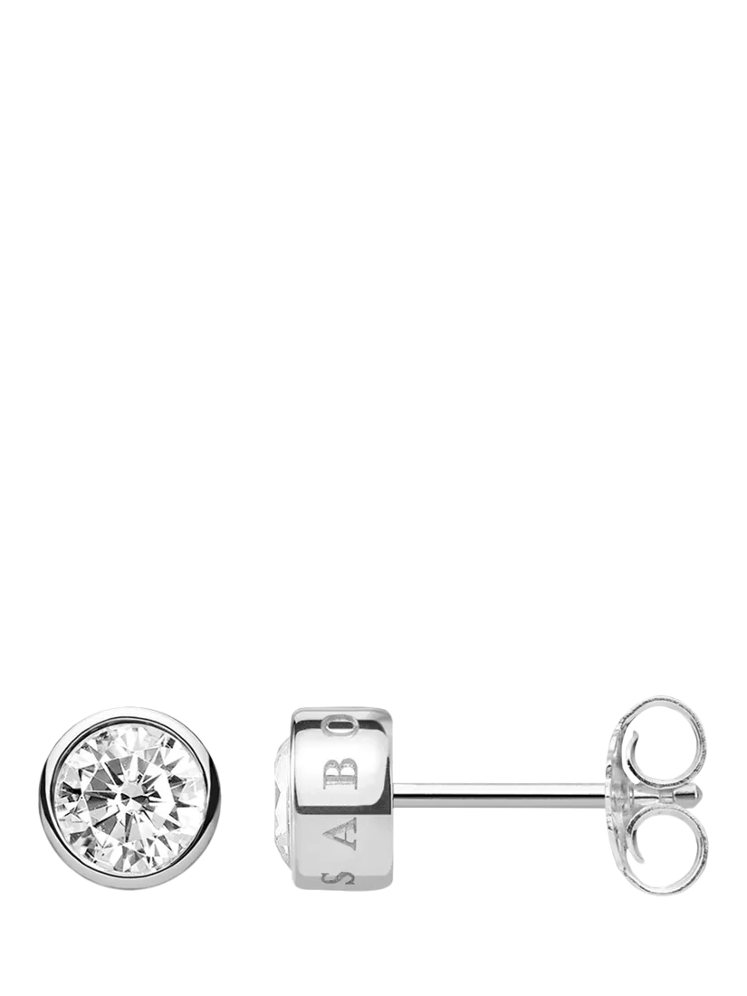 THOMAS SABO silver cubic zirconia stud earrings - British product