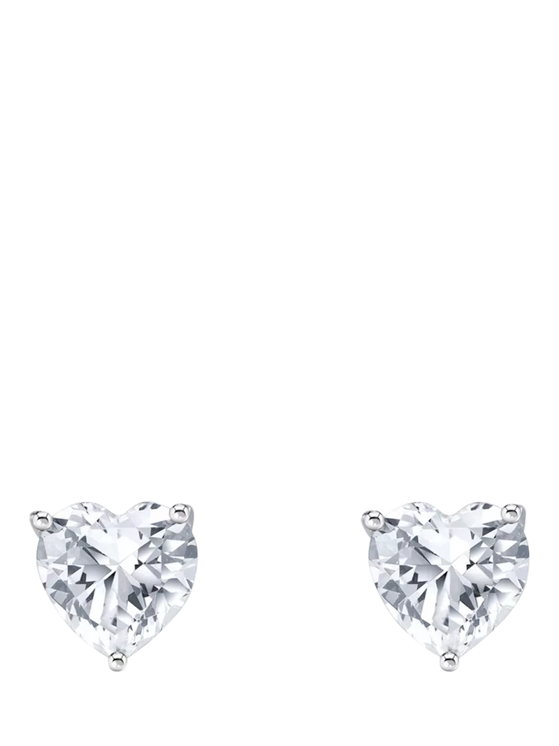 Thomas Sabo cubic zirconia heart stud earrings sterling silver, imported from the UK