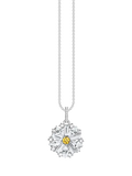 THOMAS SABO daisy zirconia pendant necklace in silver (British brand)
