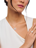 THOMAS SABO daisy zirconia pendant necklace in silver (British brand)