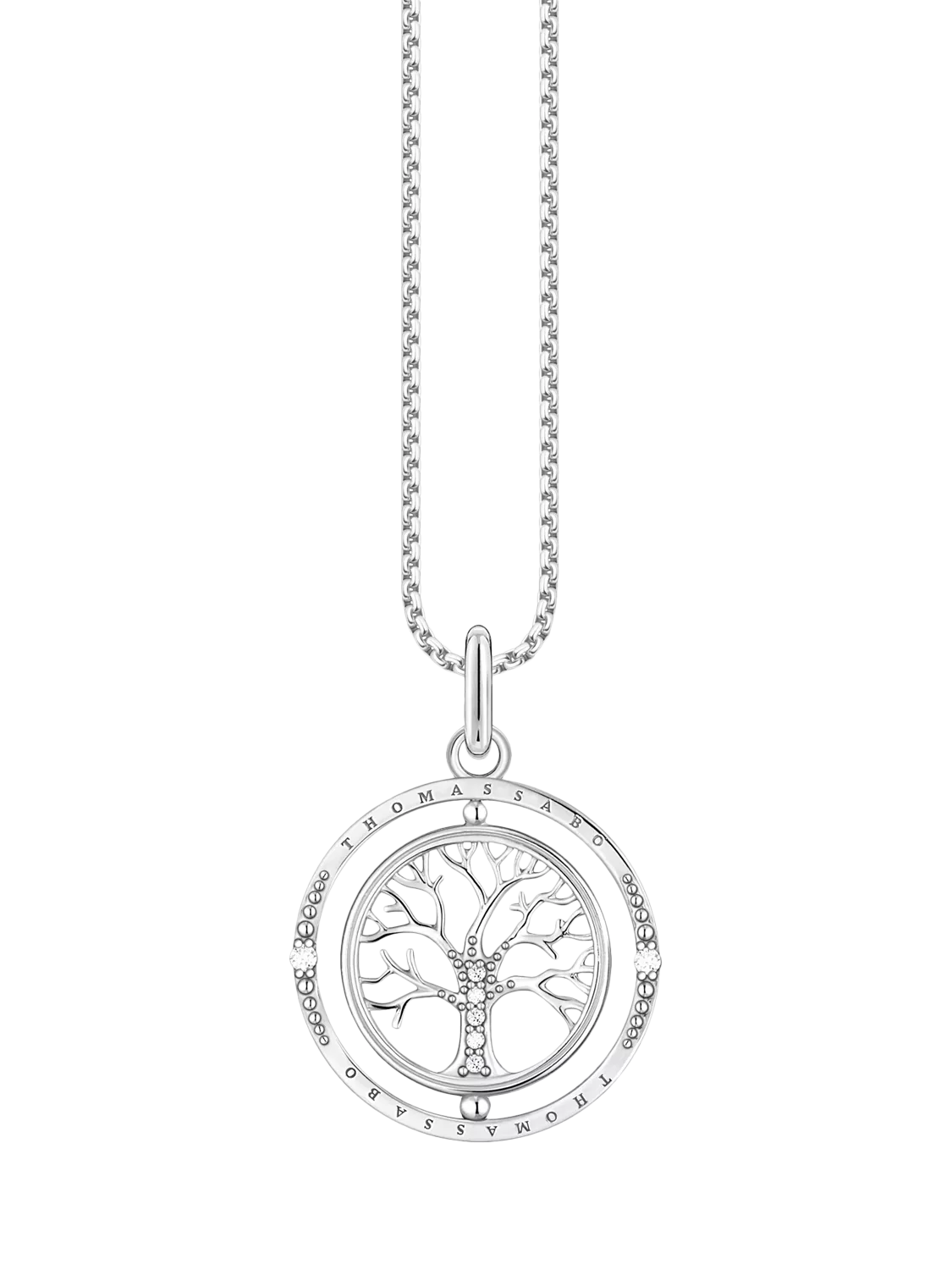 THOMAS SABO Tree of Love cubic zirconia pendant necklace, imported from the UK