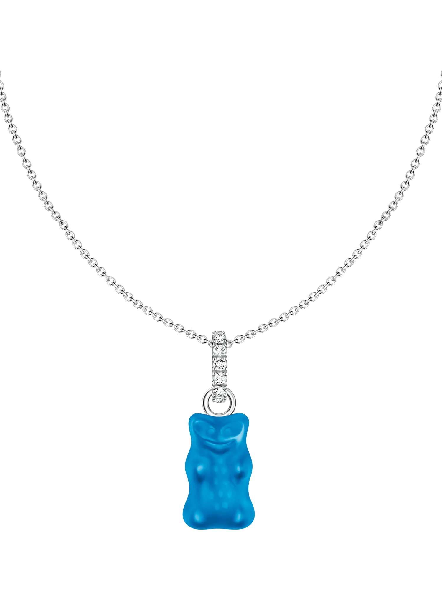 THOMAS SABO Goldbear pendant necklace blue silver adjustable, imported from the UK