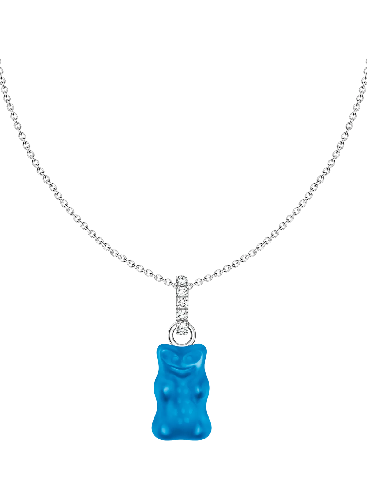THOMAS SABO Goldbear pendant necklace blue silver adjustable, imported from the UK