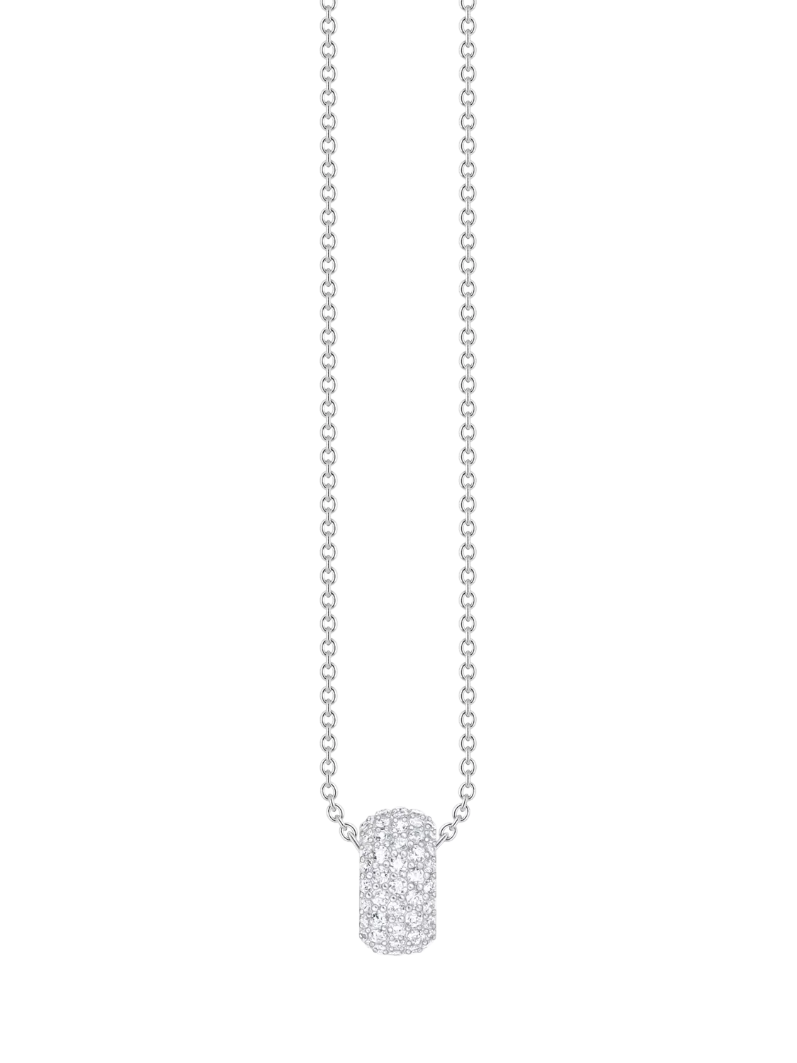 THOMAS SABO Sparkling Circles Pave Cubic Zirconia Loop Pendant Necklace, Silver