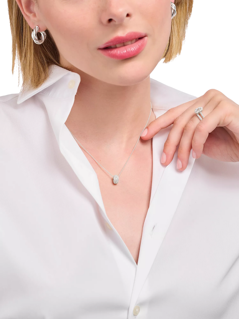 THOMAS SABO pavé cubic zirconia pendant necklace adjustable (British brand)