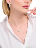 THOMAS SABO heart cubic zirconia pendant necklace silver, imported from the UK