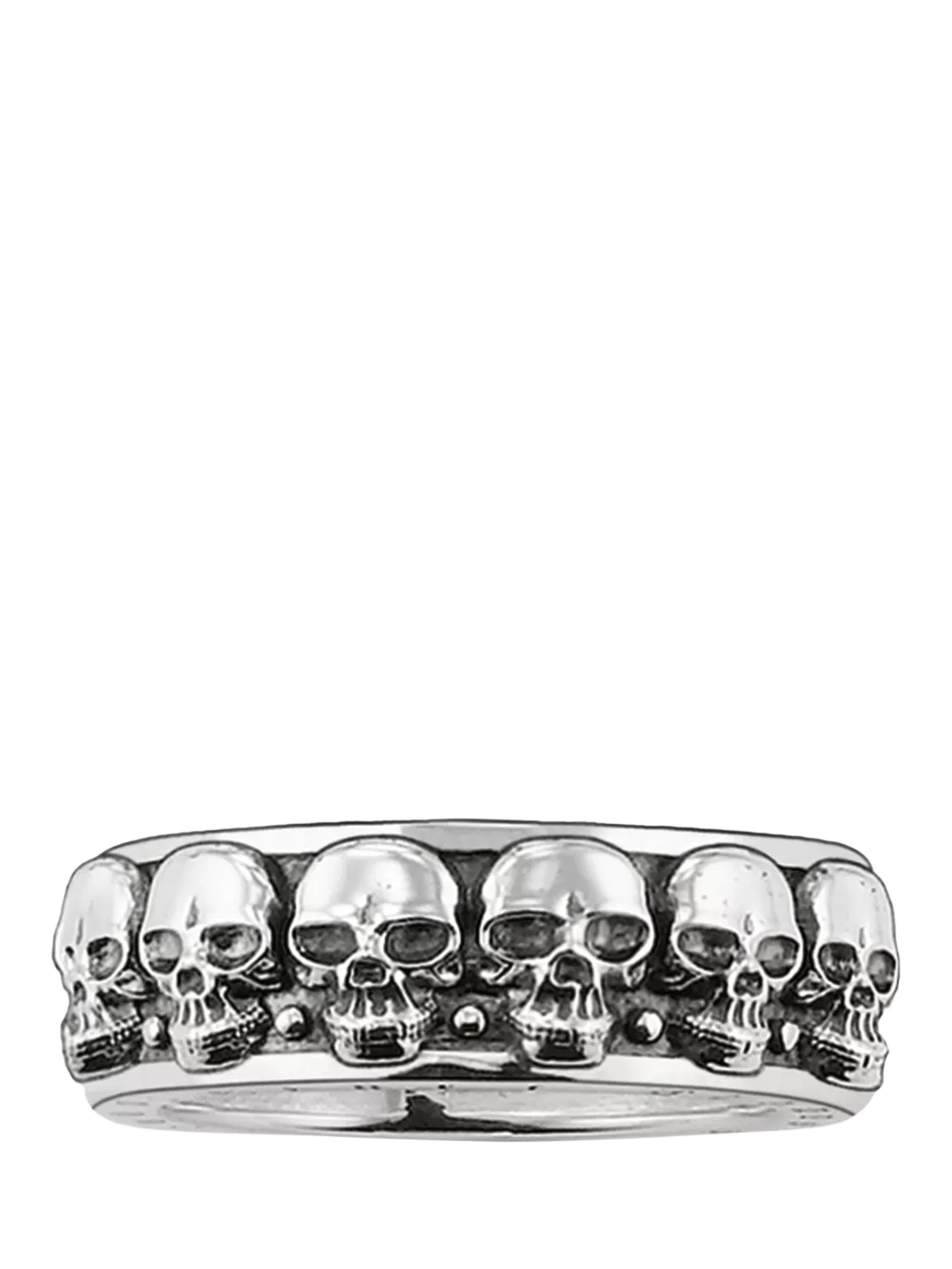 THOMAS SABO skull ring blackened sterling silver UK size U - British product