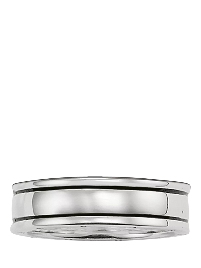 THOMAS SABO Blackened Sterling Silver Band Ring, 6mm