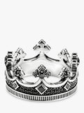 THOMAS SABO crown ring blackened sterling silver zirconia, UK version