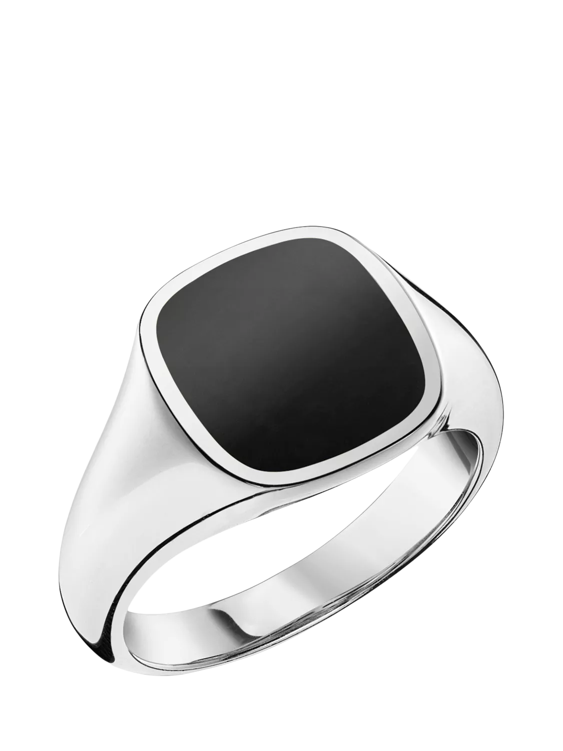 THOMAS SABO Onyx Signet Ring, Black / Silver