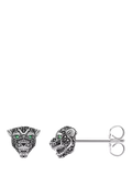 THOMAS SABO black cat stud earrings 7x8mm (British brand)
