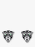 THOMAS SABO black cat stud earrings 7x8mm (British brand)