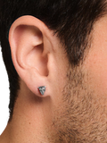 THOMAS SABO black cat stud earrings 7x8mm (British brand)
