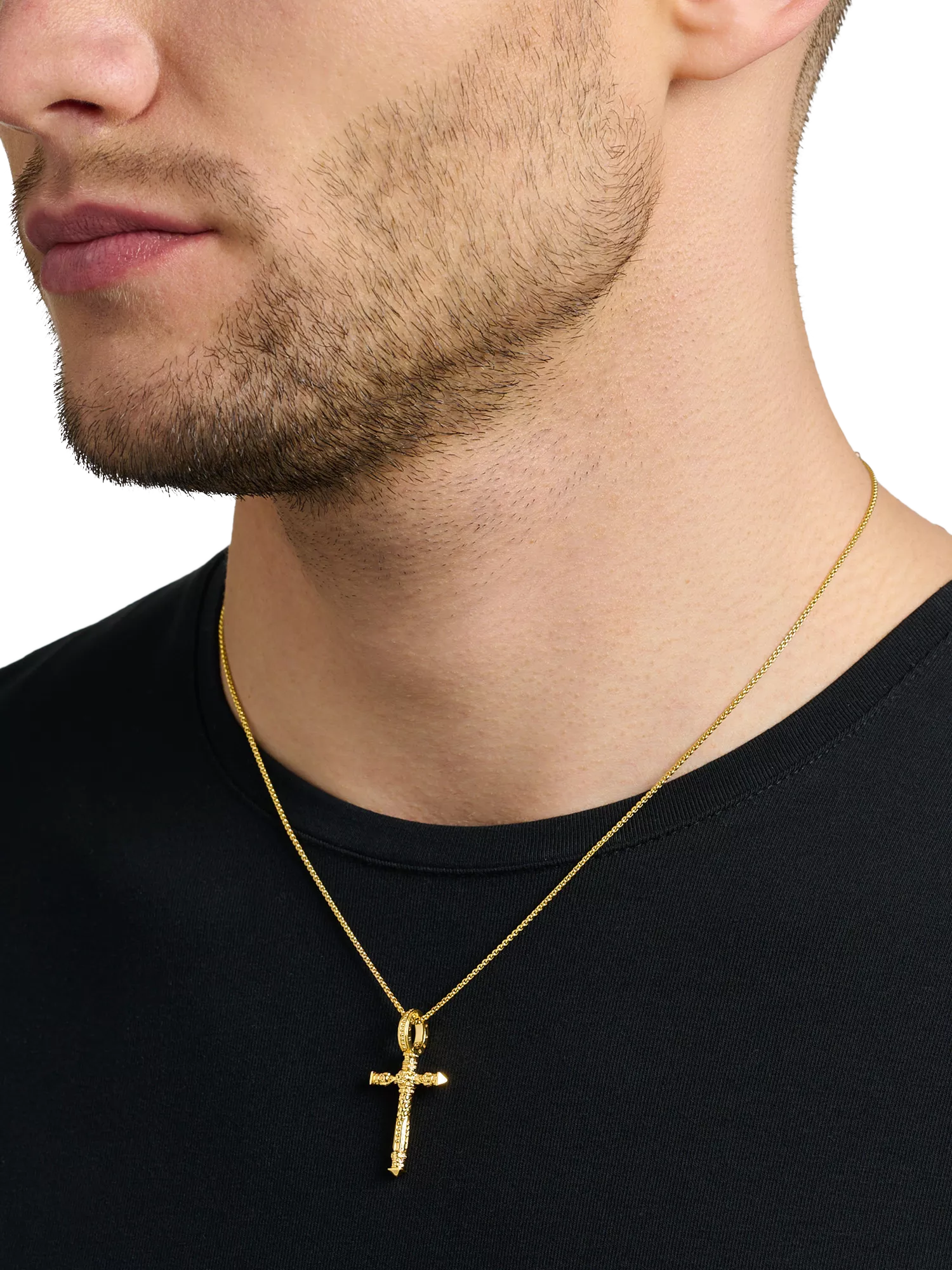 THOMAS SABO cross pendant gold (British brand)