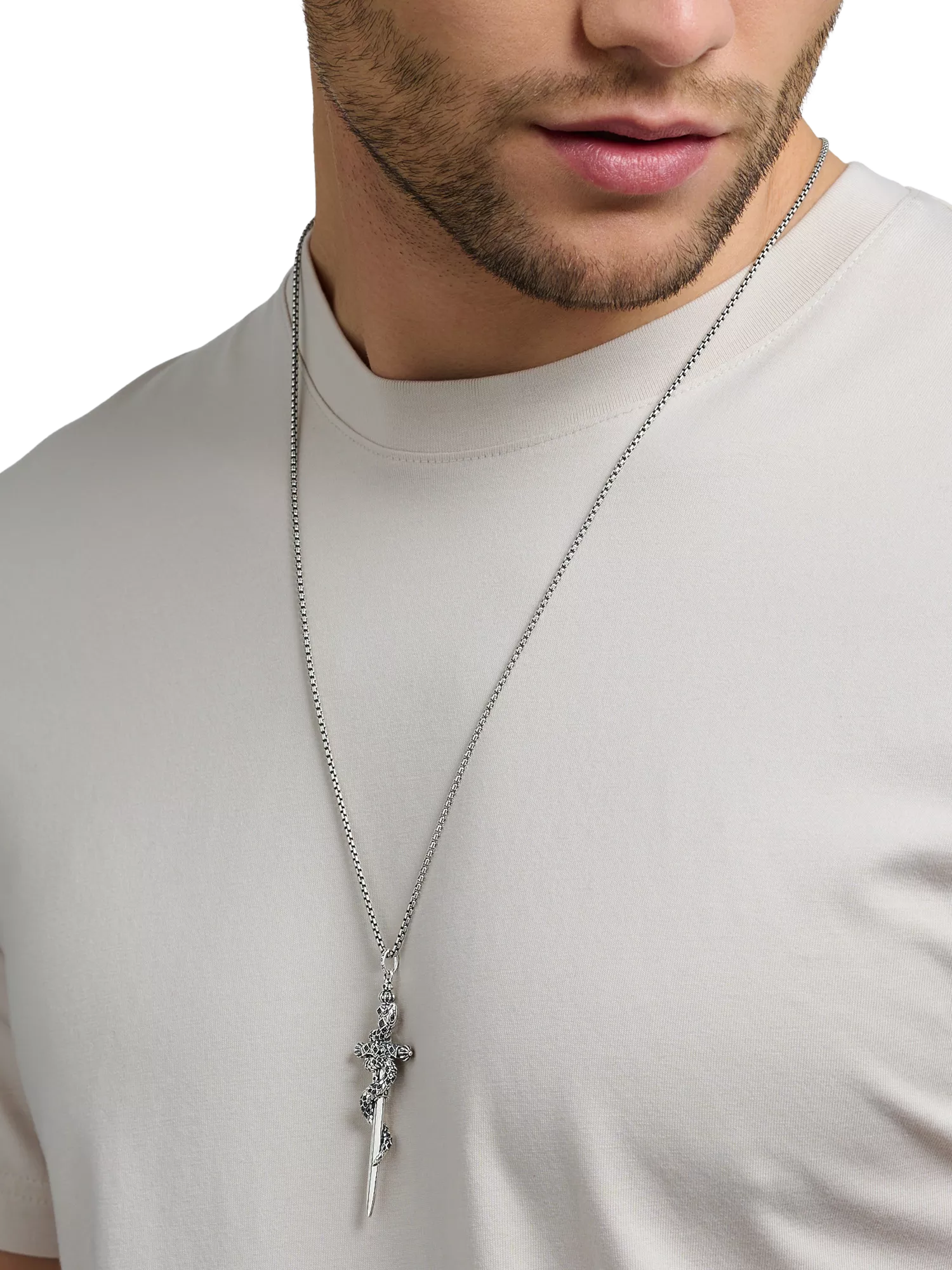 THOMAS SABO snake sword pendant silver, imported from the UK
