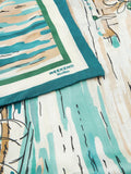 Weekend MaxMara silk scarf China Blue 90x90 cm, UK version
