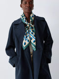 Weekend MaxMara printed silk scarf dark green 90x90 cm - British product