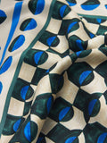 Weekend MaxMara printed silk scarf dark green 90x90 cm - British product
