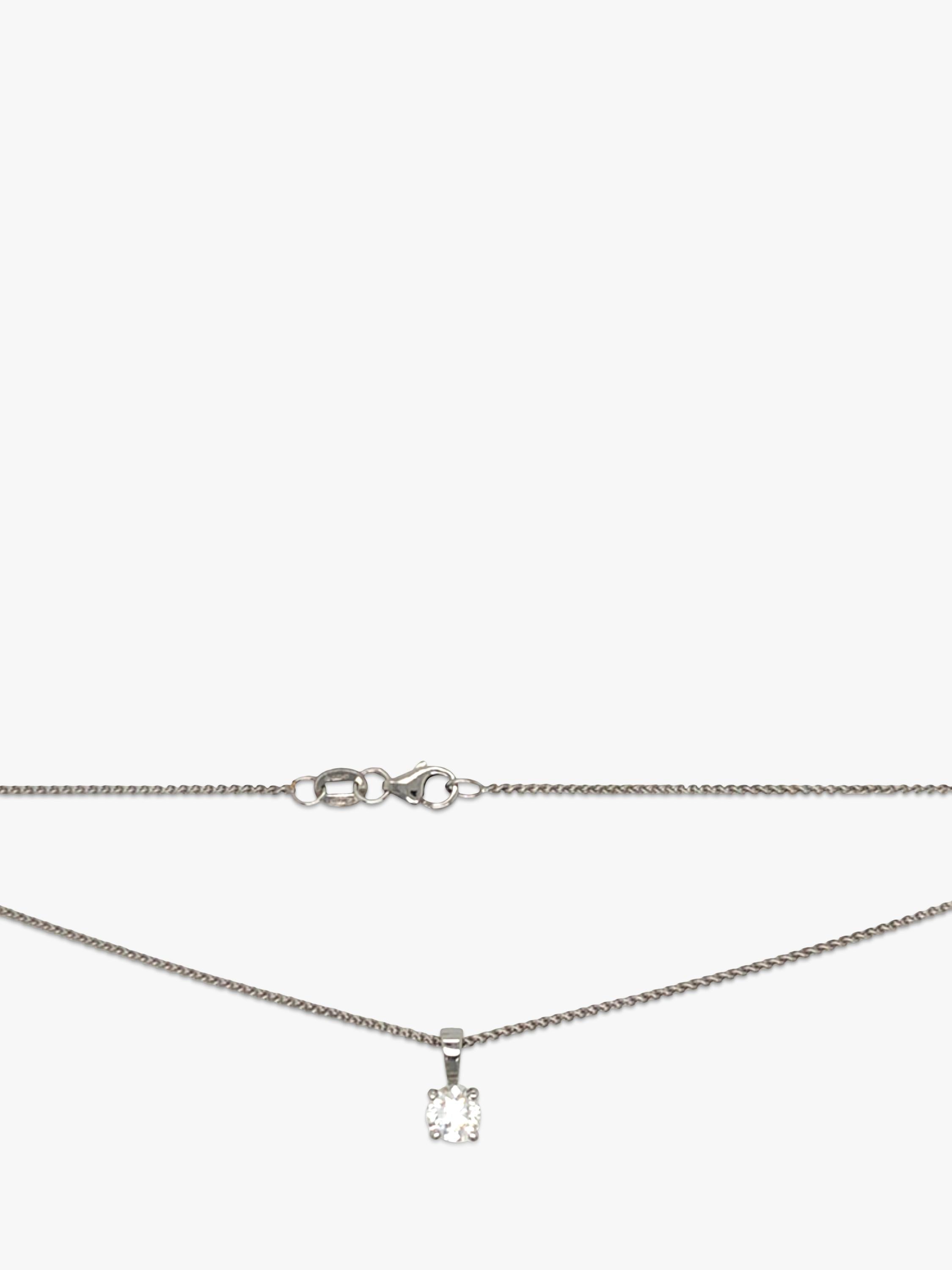 Vintage Fine Jewellery 18ct white gold diamond pendant 0.50ct - British product